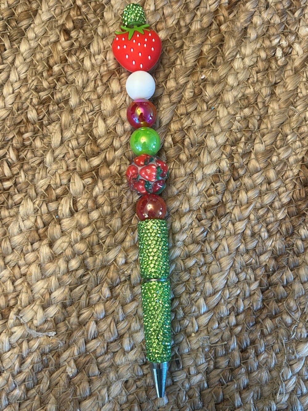 Strawberry Beadable Pen